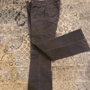 Gray Corduroy Bootcut Pants